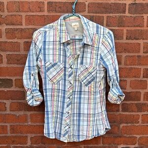 Gramicci Blue Plaid Button-Up Shirt